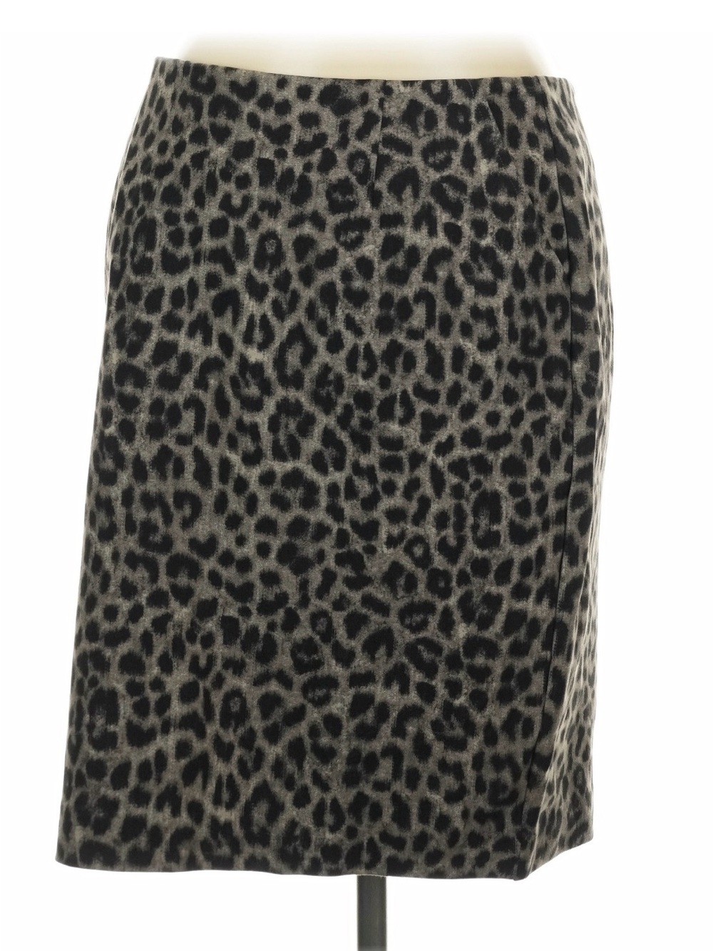 CAbi Leopard Print Pencil Skirt in Gray and Black